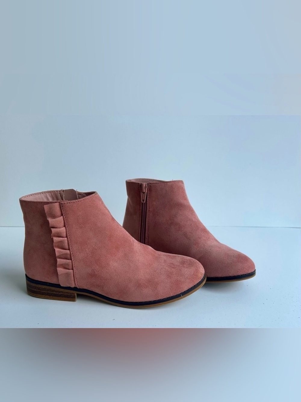 Girl’s Cat and Jack Faux Suede Ankle Booties in Dusty Rose Size 3